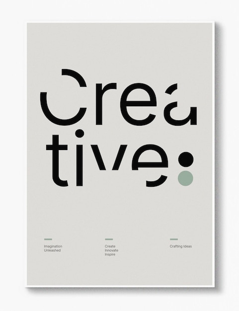 Typography Design Frame concept for wall art Psd Template