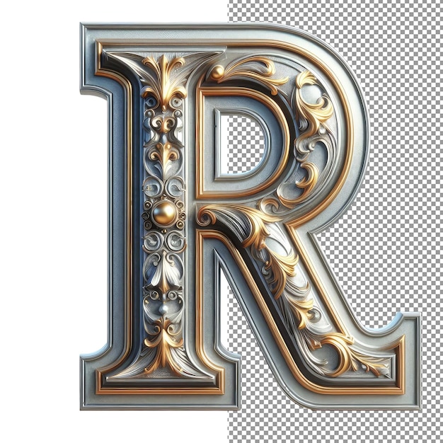 Typography dimension pngready isolation of 3d letter