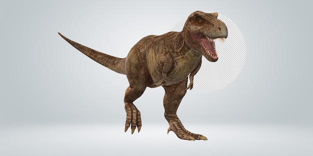 PSD Тираннозавр изолирован на прозрачном фоне