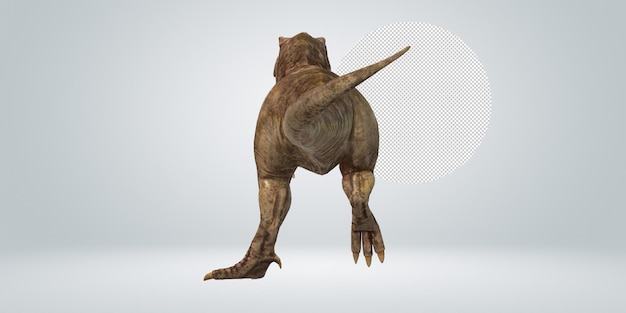 PSD tyrannosaurus isolated on a transparent background