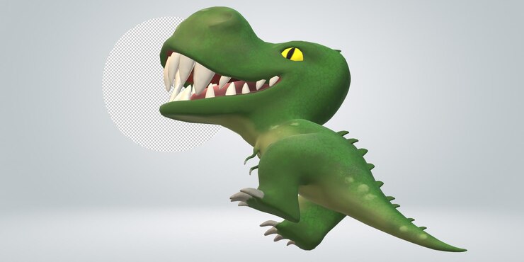 PSD tyrannosaurus rex 3d isolated on a transparent background