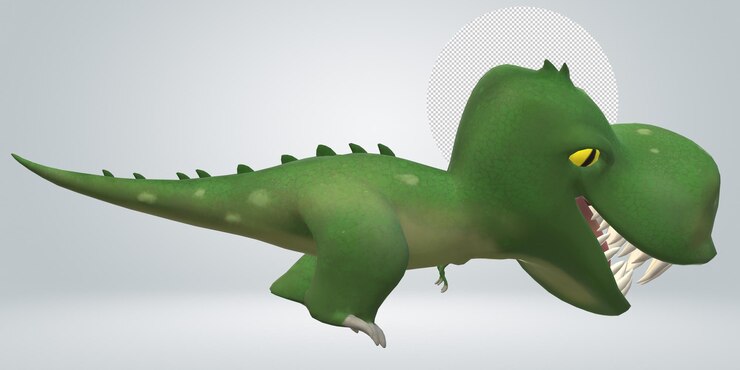 PSD tyrannosaurus rex 3d isolated on a transparent background