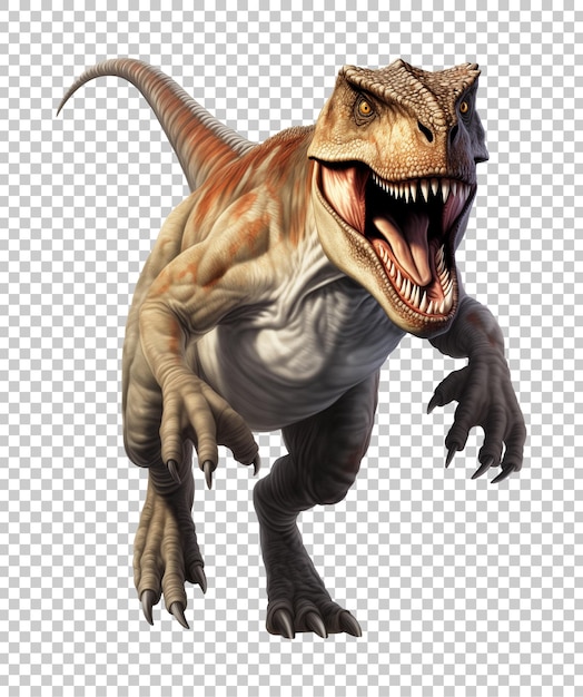 PSD tyrannosaurus rex isolated on transparent background