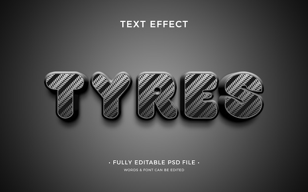 PSD tyre text effect