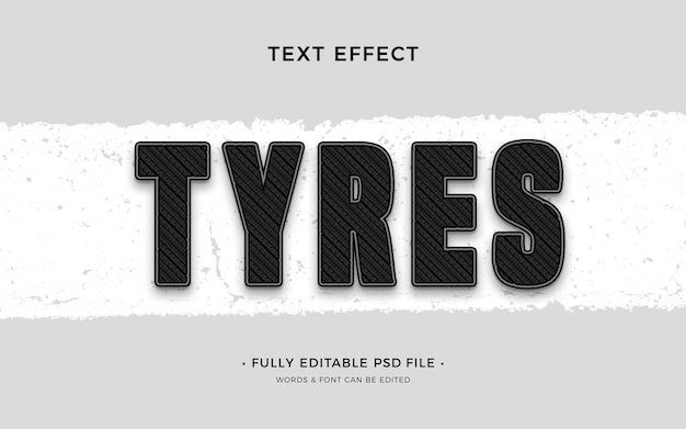 PSD tyre text effect