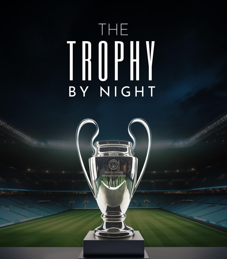 PSD uefa champions league vertical poster featuring munich stadium
