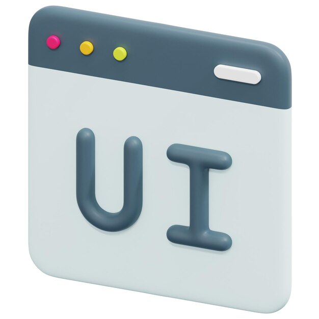 PSD ui 3d render icon illustration