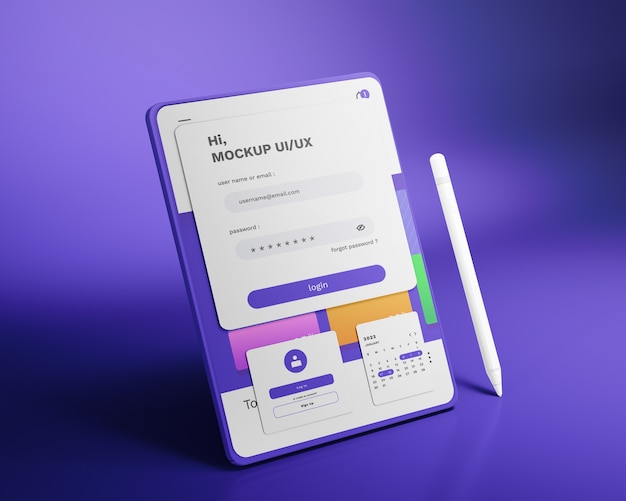 ui and ux interface design for tablet device