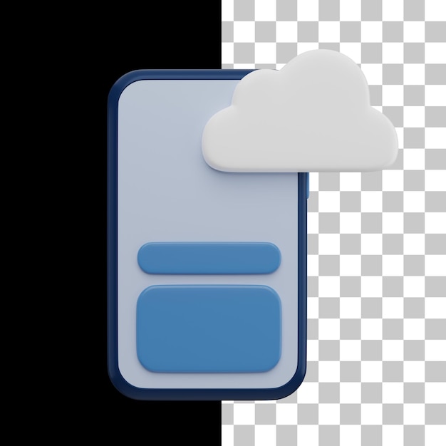 PSD ui chmura 3d ikona