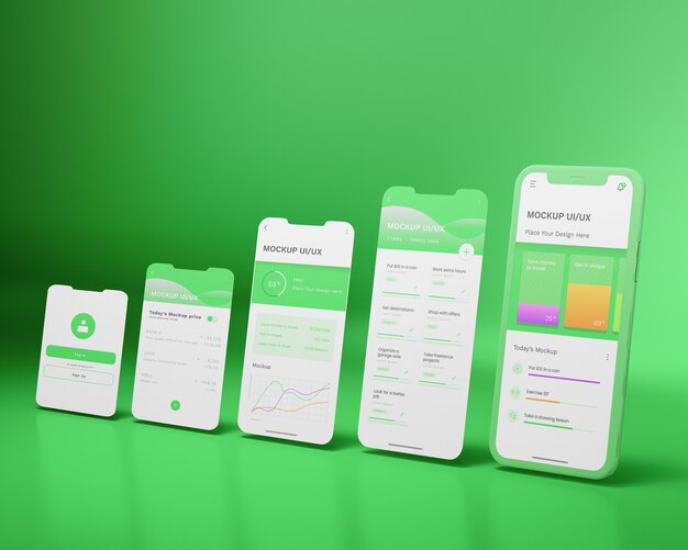 PSD ui- en ux-interfaceontwerp voor smartphone