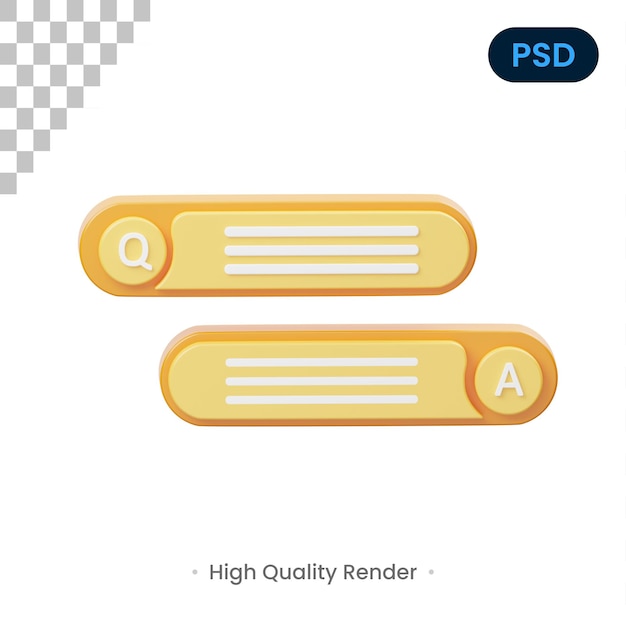 PSD ui frame question box