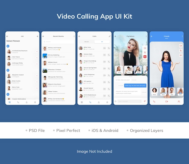 Ui-kit voor app voor videogesprekken