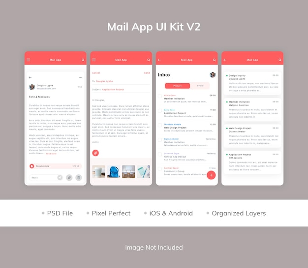 Ui-kit voor e-mailapp