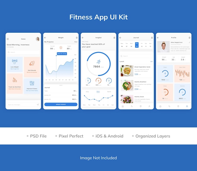 Ui-kit voor fitnessapp