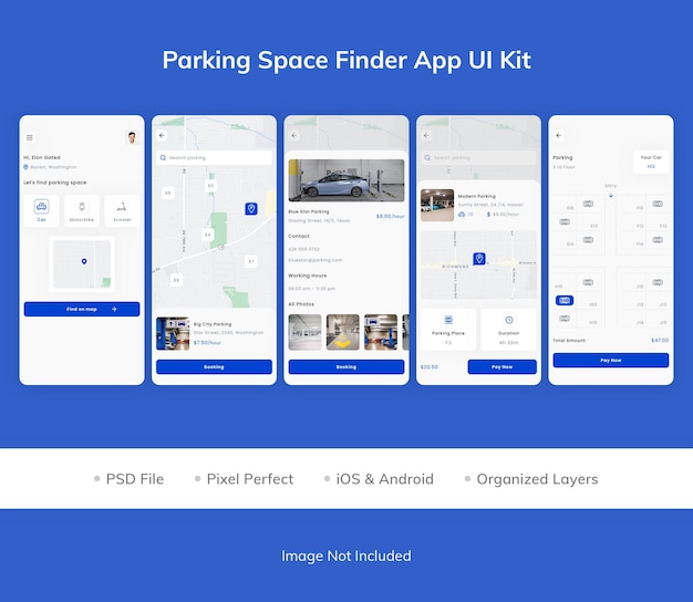 Ui-kit voor parkeerplaatszoeker-app