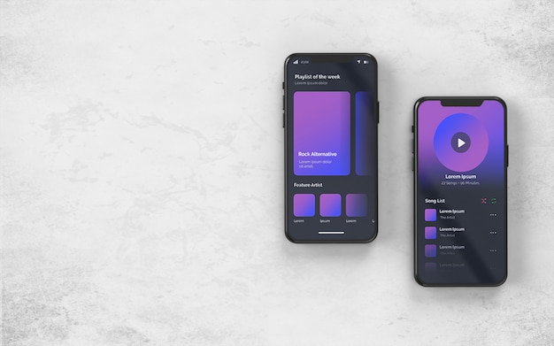 Ui presentation smartphone mockup psd