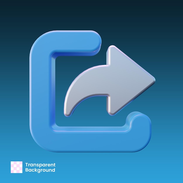 ui share button 3d illustration
