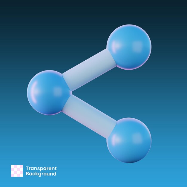 PSD illustrazione 3d del pulsante di condivisione dell'interfaccia utente