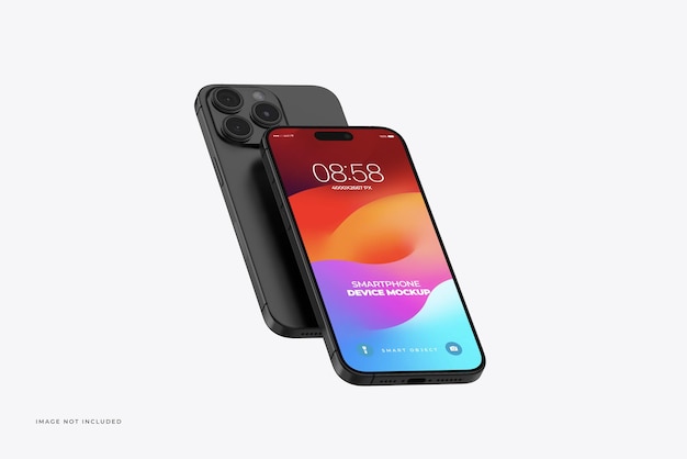 PSD ui ux branding i black phone screen branding mockup