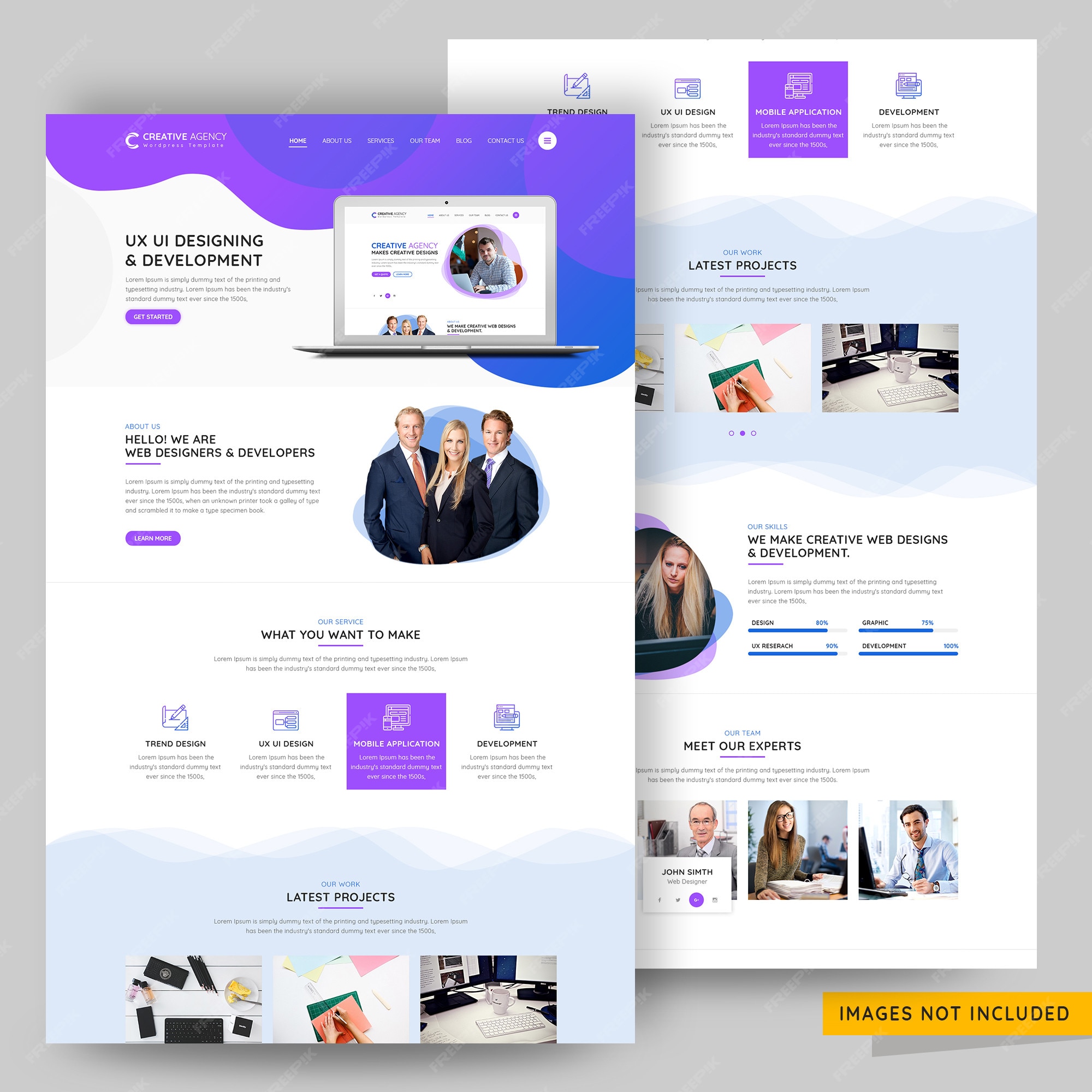 Premium Psd | Ui And Ux Design Agency Landing Page Premium Psd Template