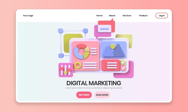 UI UX design konsepti illüstrasyon açılış sayfası şablonu iş fikri arka planı için web geliştirme