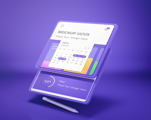 Дизайн интерфейса Ui и ux для планшетного устройства