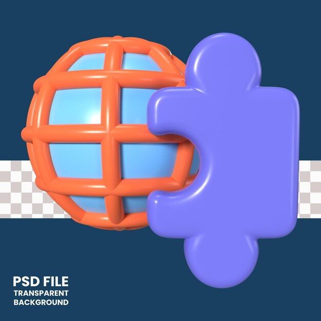 PSD uitbreiding 3d illustratie pictogram