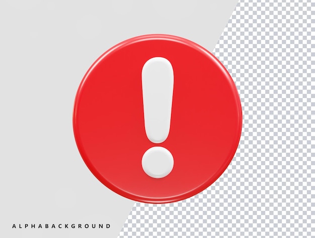 Uitgeroepen pictogram 3D-rendering vector