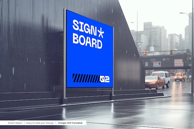 Uithangbord Mockup Signage Mockup Metro Mockup Billboard Poster Advertentie PSD Mockup