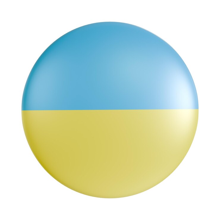 PSD флаг украины 3d-икона круга