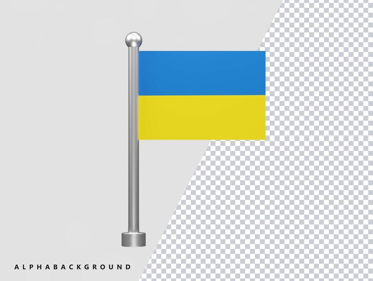 Флаг Украины 3D рендеринг