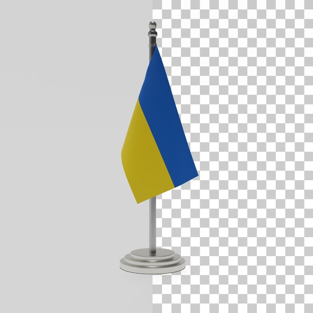 PSD ukraine flag 3d