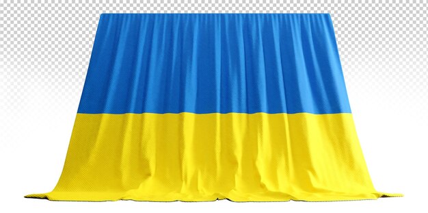 PSD Занавес с флагом украины в 3d-рендеринге под названием «флаг украины»