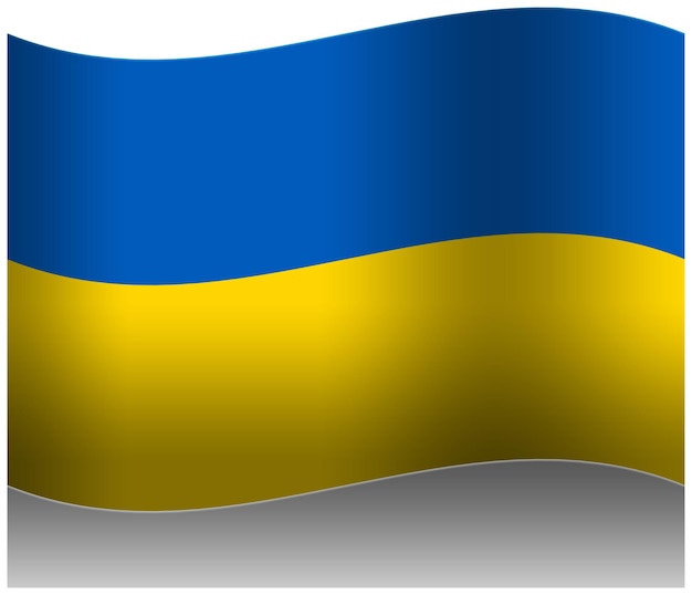 PSD ukraine wave flag 3d