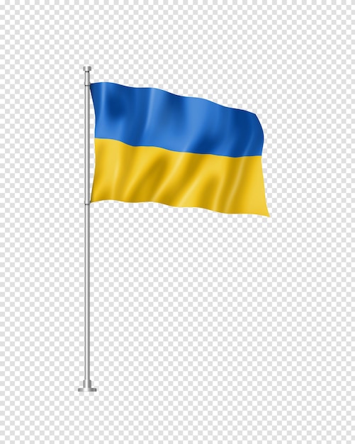 Ukrainian flag isolated on white