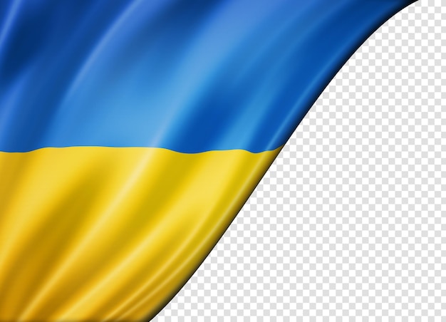 PSD ukraińska flaga odizolowana na białym sztandarze