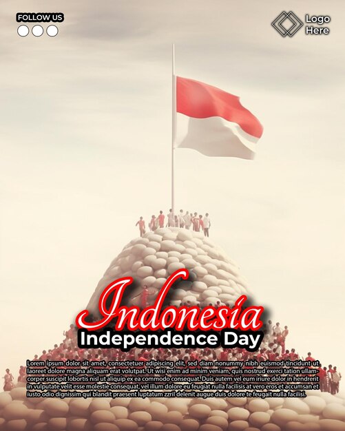 Ulotka albumu z okazji Dnia Niepodległości Indonezji
