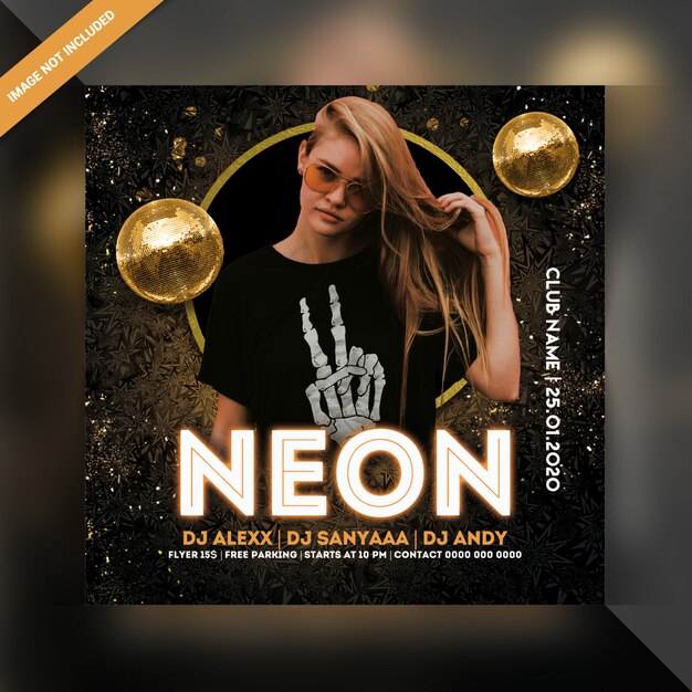 Ulotka Dj Neon Party