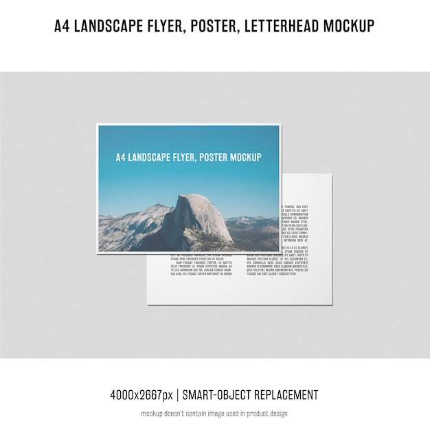 Ulotka krajobrazowa, plakat, makieta firmowa