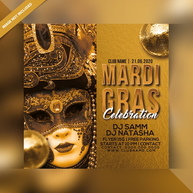 Ulotka Mardi Gras Party