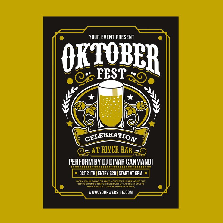 PSD ulotka z okazji oktoberfest