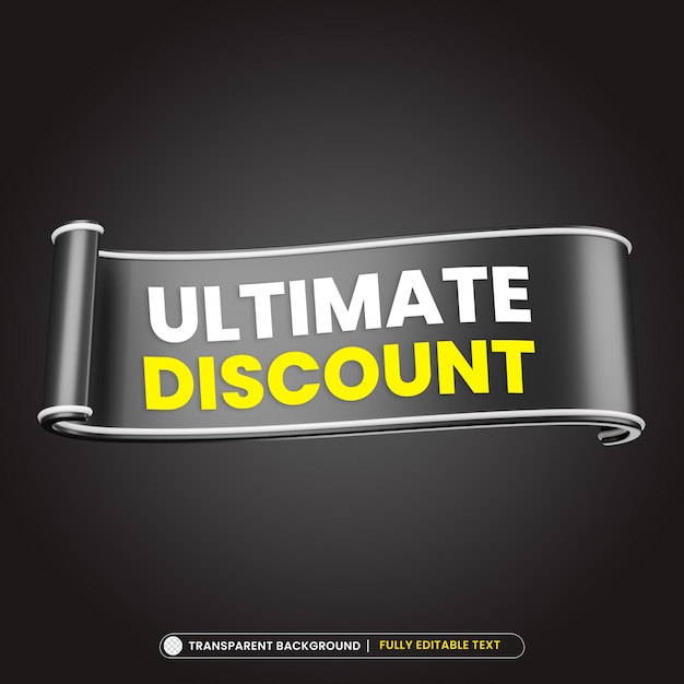 PSD ultimate discount sale label