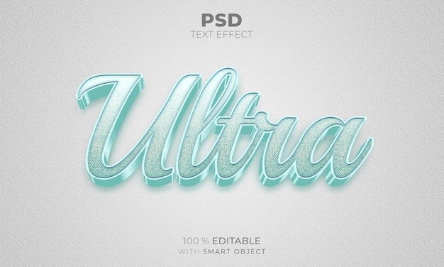 PSD Редактируемый текстовый эффект ultra 3d