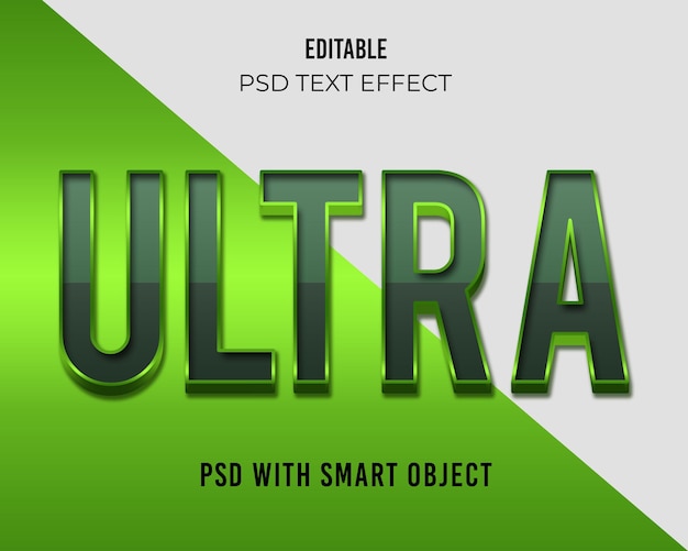 ultra text effect editable 3d