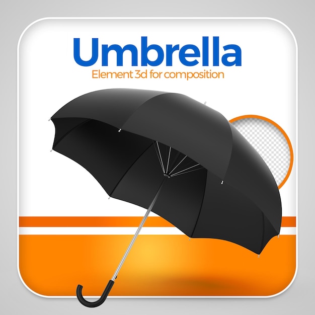 PSD umbrella 3d render design