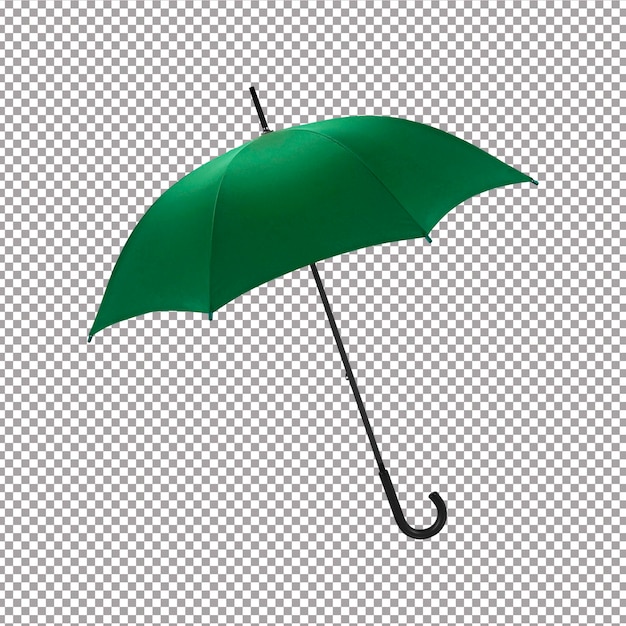 PSD umbrella verde isolato su bianco