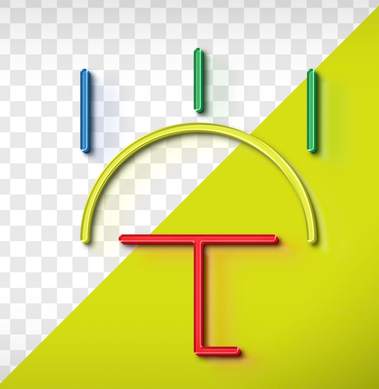 PSD umbrella icon illustration on the background