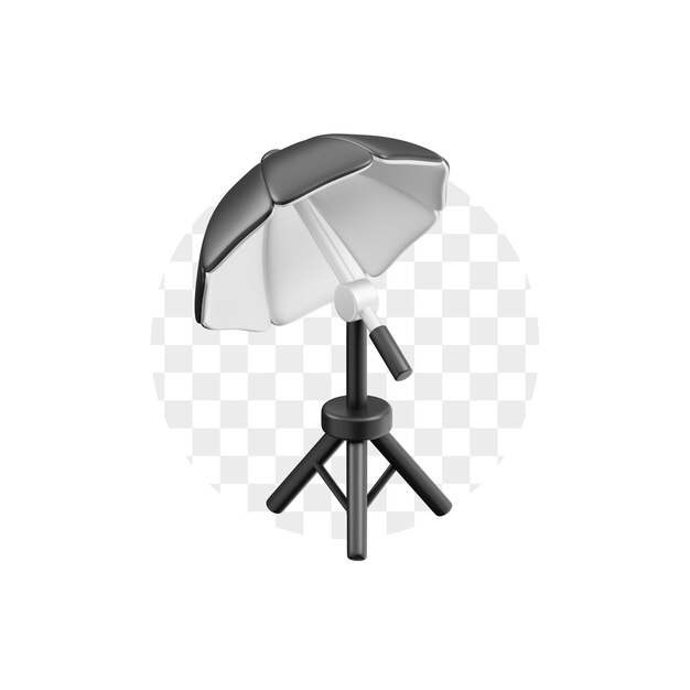 PSD umbrella lighting 3d icon premium psd