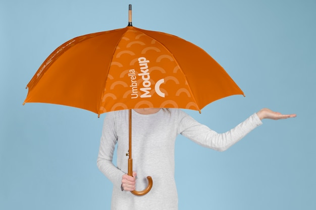 PSD umbrella mock-up with textile fabric