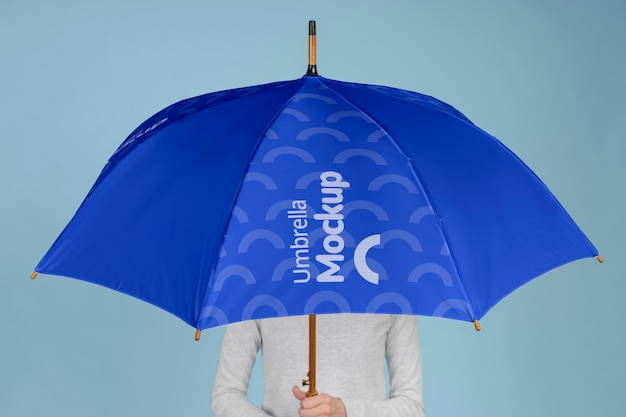 Umbrella mock-up with textile fabric